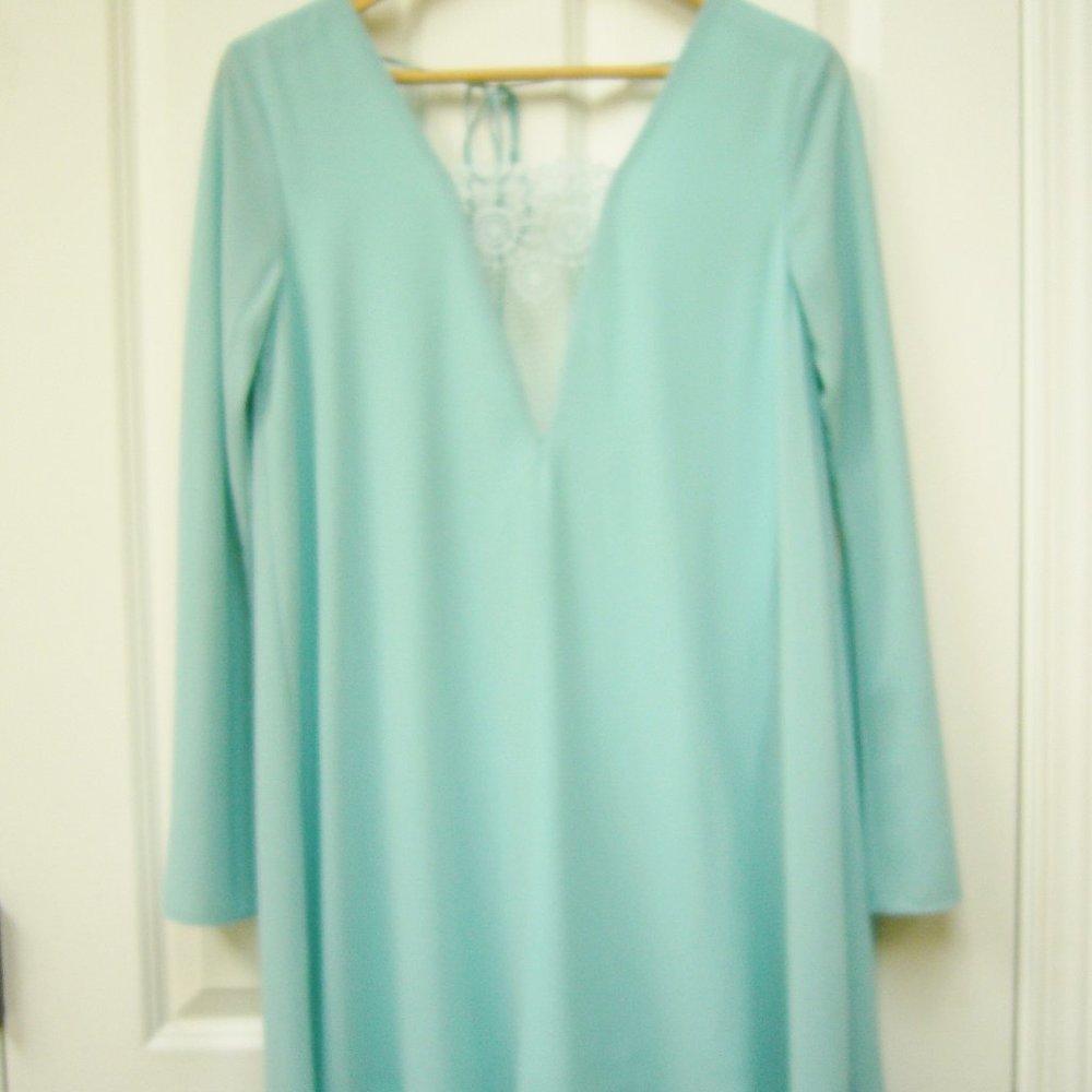 New Cotton Candy Lined Dress Baby Blue